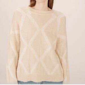 SALINGER VANILLA WOOL PATTERN SWEATER